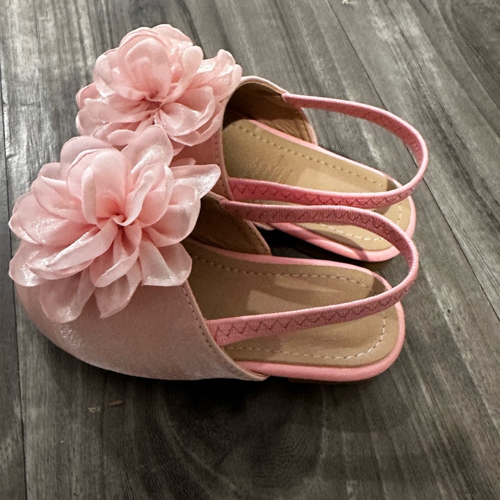 Pink Floral Kids Shoes